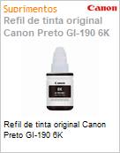 Refil de tinta original Canon Preto GI-190 6K (Figura somente ilustrativa, no representa o produto real)